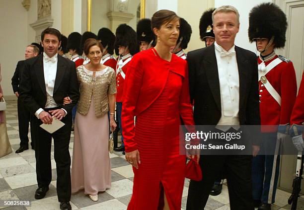 Craig Stephens, sisters to Mary Donaldson, Jane Alison Stephens and Patricia Anne Bailey, and Scott Bailey attend a celebratory dinner at...