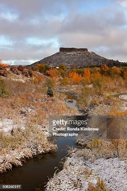 castle rock sunrise - douglas county colorado stock pictures, royalty-free photos & images