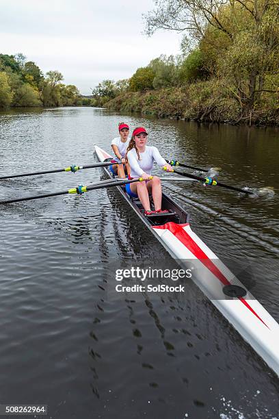 early morning rowing - single scull stock pictures, royalty-free photos & images