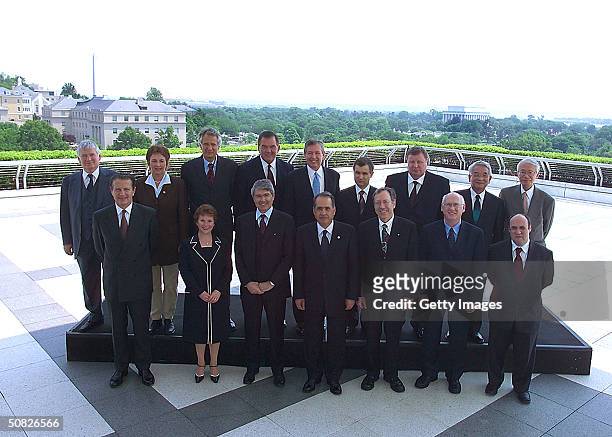 Ministers Germany's Federal Minister of the Interior Otto Schily, , Germany's Federal Minister of Justice Brigitte Zypries, France's Minister of the...