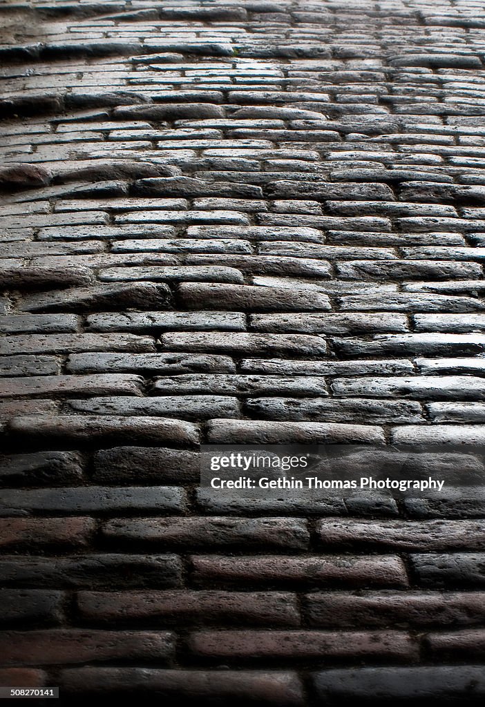 Worn Brick Towpath, Birmingham England