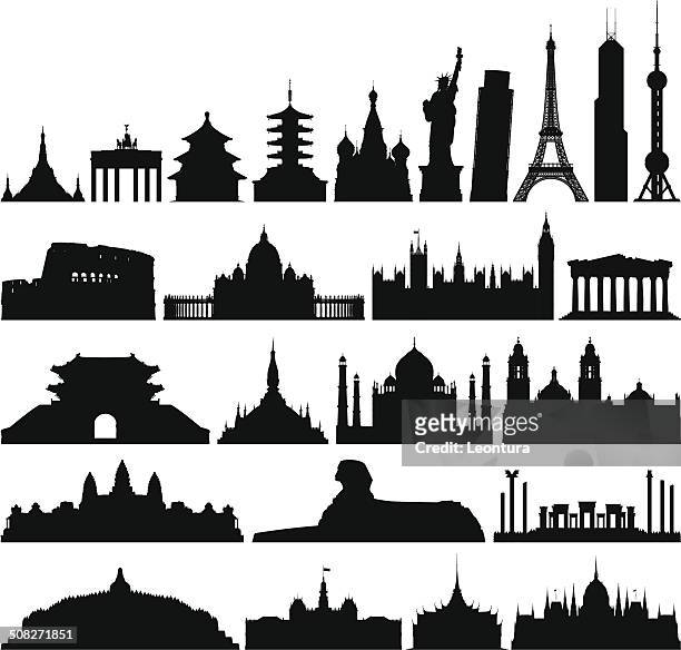 stockillustraties, clipart, cartoons en iconen met incredibly detailed world monuments - monuments in london
