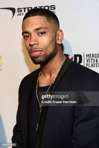 Football player Asa Jackson attends Glazer Palooza and Suits and Sneakers on February 3, 2016 in San Francisco, California.