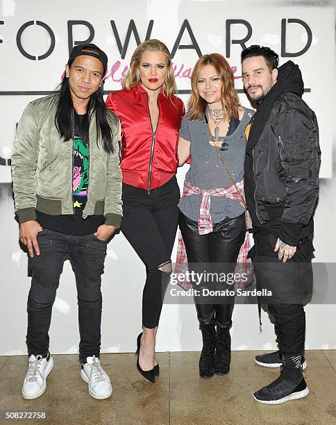 Co-Founder & CEO, REVOLVE/FORWARD, Michael Mente, Tv personality Khloe Kardashian, Fashion director, FORWARD, Elyse Walker and Founder/designer,...