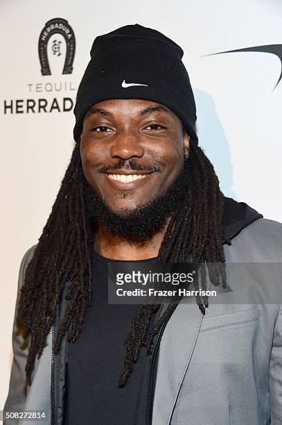 Football player Chris Ivory attends Glazer Palooza and Suits and Sneakers on February 3, 2016 in San Francisco, California.