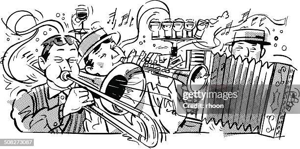 musicians - jazz stock illustrations