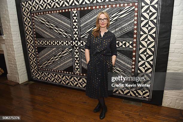 Actress Julie Delpy poses at La Residence de France on February 3, 2016 in Beverly Hills, California.