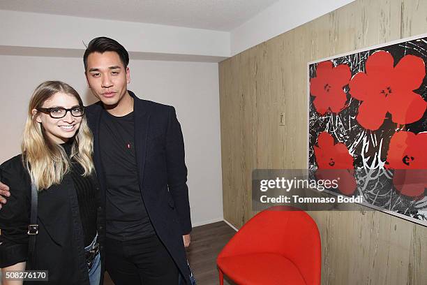 Stylist Jeff K. Kim and guest attend the Albright Fashion Library LA Launch on February 3, 2016 in Beverly Hills, California.