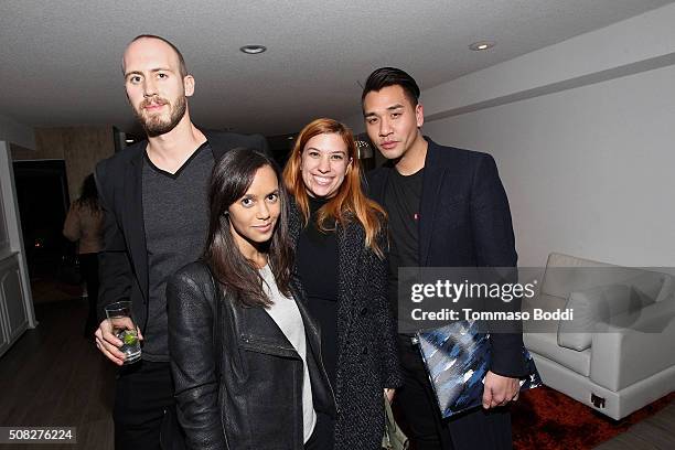 Jason Hazzard, stylist Jeff K. Kim and guests attend the Albright Fashion Library LA Launch on February 3, 2016 in Beverly Hills, California.