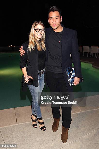 Stylist Jeff K. Kim and guest attend the Albright Fashion Library LA Launch on February 3, 2016 in Beverly Hills, California.