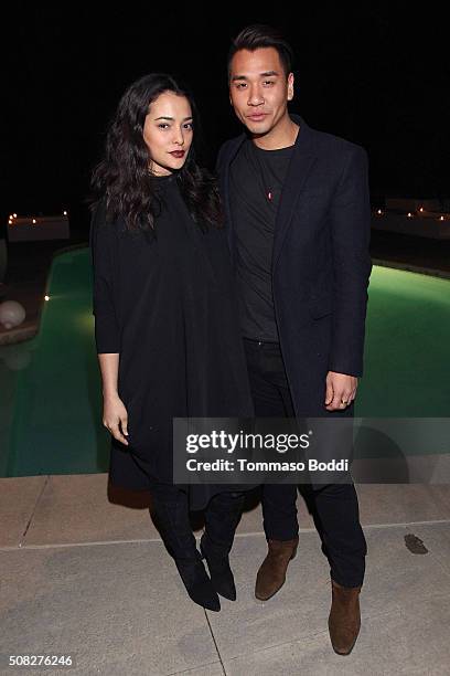 Actress Natalie Martinez and stylist Jeff K. Kim attend the Albright Fashion Library LA Launch on February 3, 2016 in Beverly Hills, California.