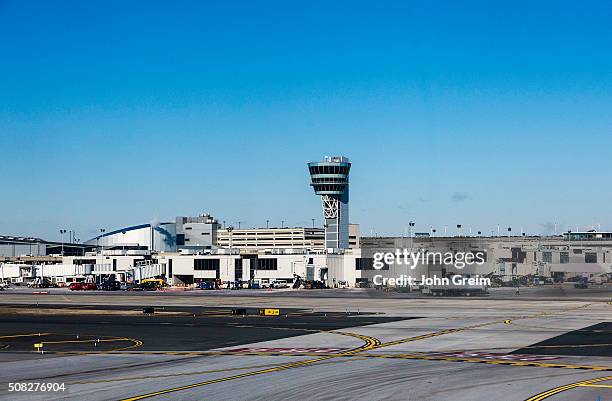 Terminal and control tower at Philadelphia airport.