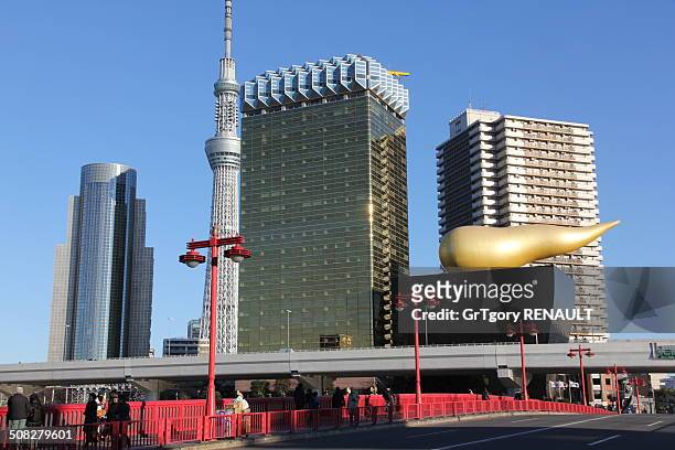 It is a Tokyo's most recognizable modern structures. Created by designer Philippe Starck.