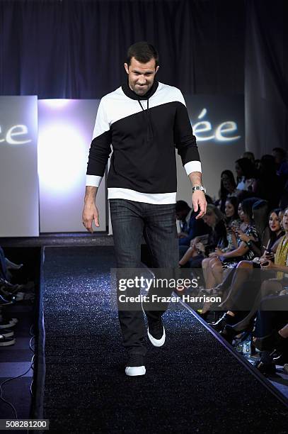 Model walks the runway during Glazer Palooza and Suits and Sneakers on February 3, 2016 in San Francisco, California.