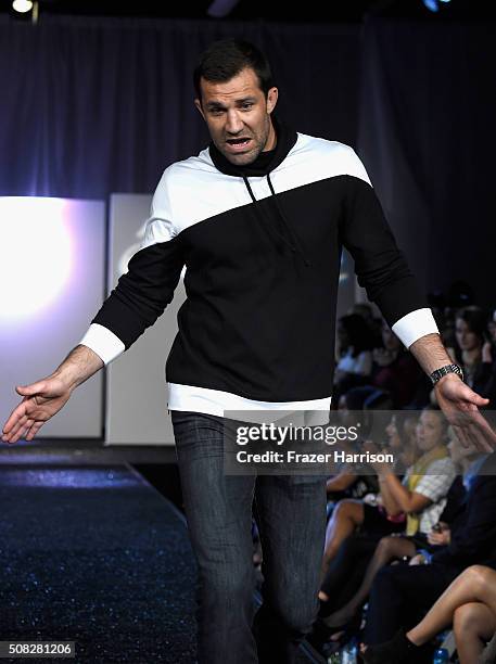 Model walks the runway during Glazer Palooza and Suits and Sneakers on February 3, 2016 in San Francisco, California.
