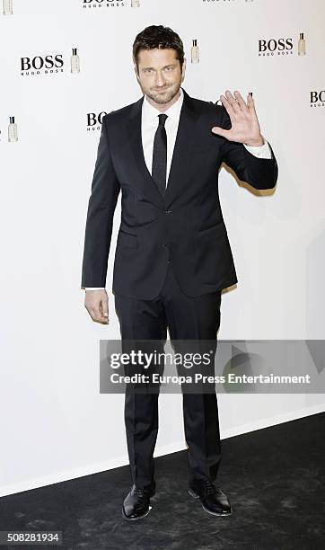 Gerard Butler presents 'Man Of Today' campaign at Eurobuilding hotel on February 3, 2016 in Madrid, Spain.