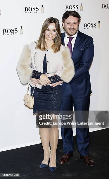 Juan Pena and Sonia Gonzalez attend 'Man Of Today' campaign at Eurobuilding hotel on February 3, 2016 in Madrid, Spain.