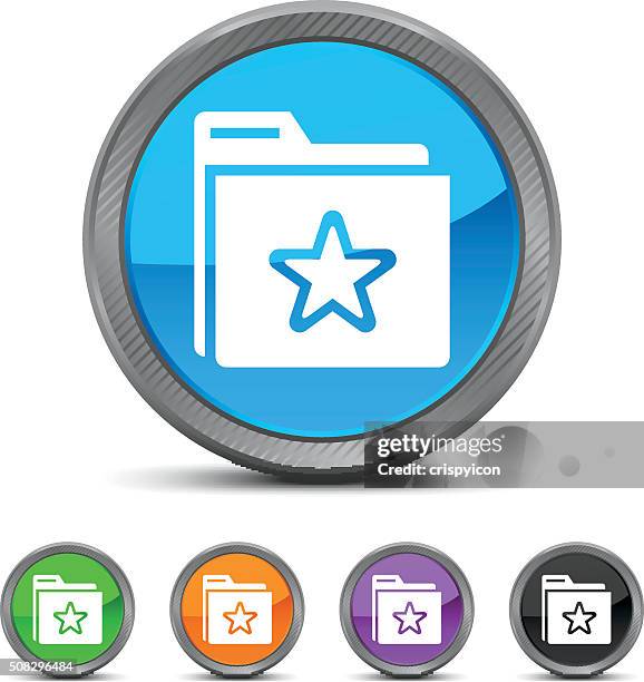 folder icon on circle buttons. - circledseries - document wallet stock illustrations
