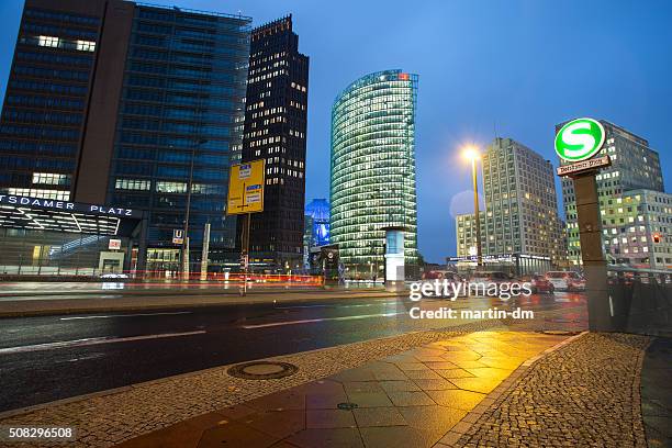 potsdamer platz berlin - modern town square stock pictures, royalty-free photos & images