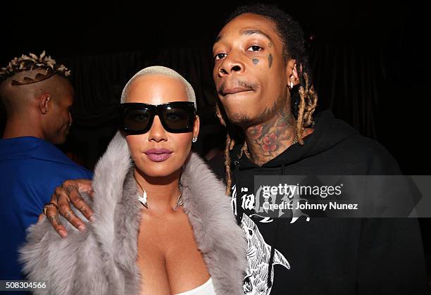 Amber Rose and Wiz Khalifa attend Wiz Khalifa's album listening event on February 3, 2016 in New York City.