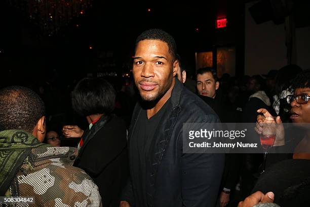 Michael Strahan attends the Wiz Khalifa album listening event on February 3, 2016 in New York City.