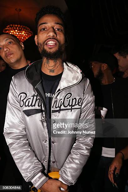 PnB Rock attends the Wiz Khalifa album listening event on February 3, 2016 in New York City.