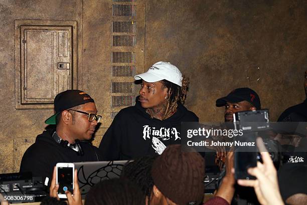 Wiz Khalifa attends his album listening event on February 3, 2016 in New York City.