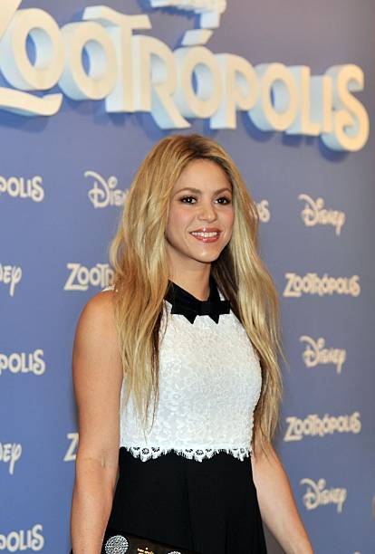 Shakira attends 'Zootropolis' premiere at Cinesa Diagonal on February 3, 2016 in Barcelona, Spain.