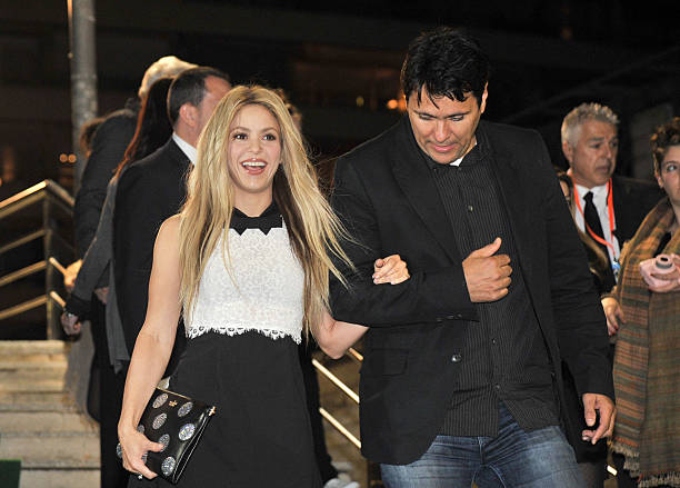 Shakira and her brother Tonino Mebarak attend 'Zootropolis' premiere at Cinesa Diagonal on February 3, 2016 in Barcelona, Spain.