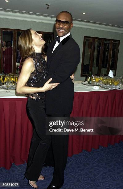 Amanda Donahoe and Colin Salmon arrive at the "Sony Radio Academy Awards" at Grosvenor House, Park Lane on May 12, 2004 in London. The prestigious...