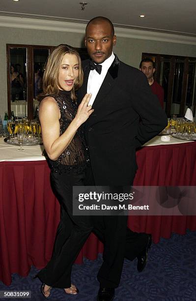 Amanda Donahoe and Colin Salmon arrive at the "Sony Radio Academy Awards" at Grosvenor House, Park Lane on May 12, 2004 in London. The prestigious...