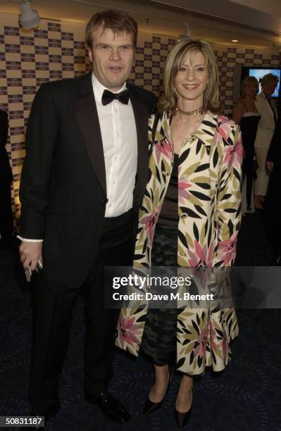 Rob Stringer and Julia Carling arrive at the "Sony Radio Academy Awards" at Grosvenor House, Park Lane on May 12, 2004 in London. The prestigious...