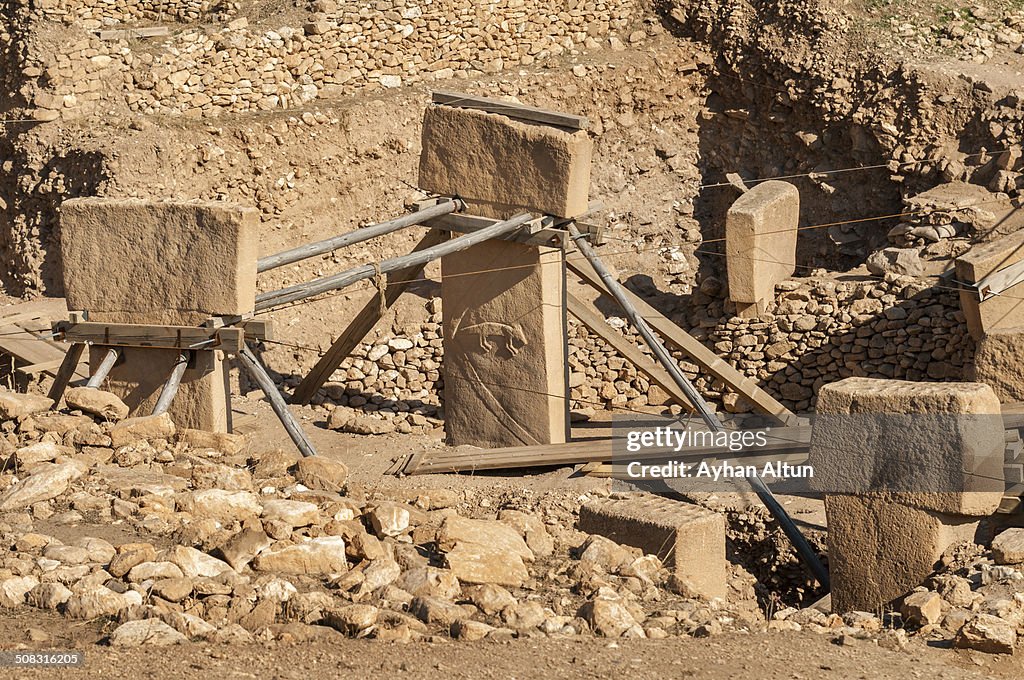 The ruins of Gobekli Tepe in Sanliurfa