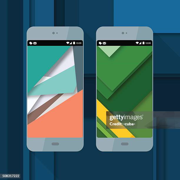 material background mockups - phone screen texture stock illustrations