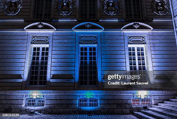 château de cheverny by night - laurent sauvel stock pictures, royalty-free photos & images