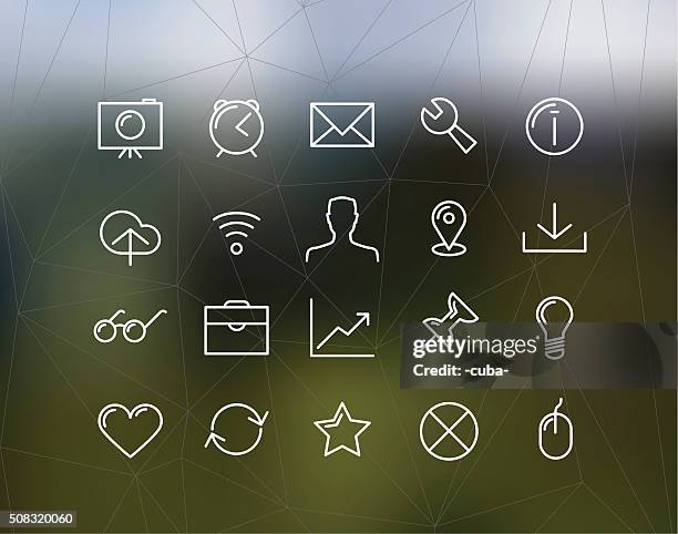 web and business thin line, set 2 - surgical pin stock illustrations