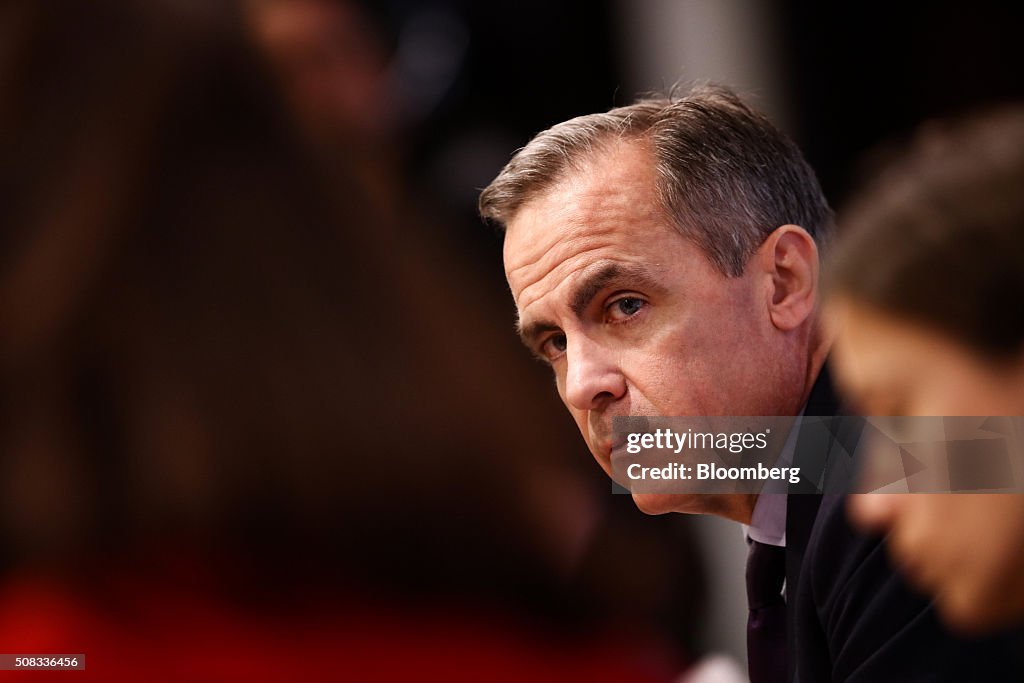 Bank of England Governor Mark Carney Presents The Quarterly Inflation Report At A News Conference