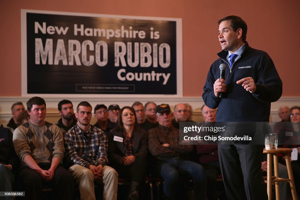 Republican Presidential Candidate Sen. Marco Rubio (R-FL) Campaigns In New Hampshire