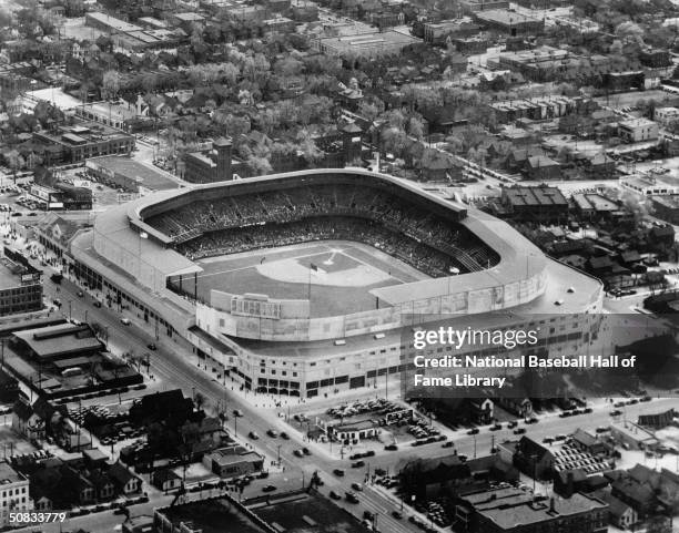 General view of Tiger Stadium, home of the Detroit Tigers circa 1912-99 in Detroit, Michigan.