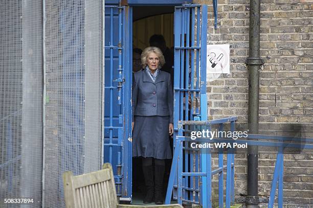 Camilla, Duchess of Cornwall visits Brixton Prison on February 4, 2016 in London, England. The Duchess, The National Literacy Trust's Patron, visited...