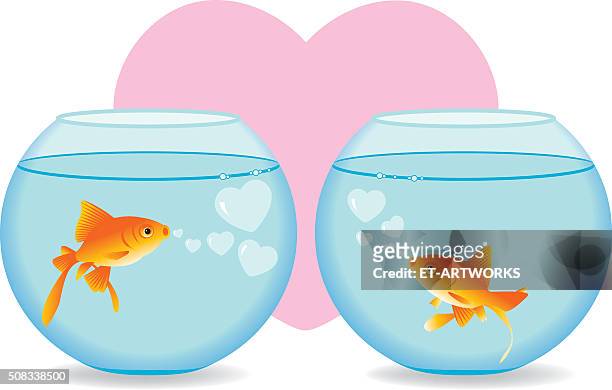 fishes in love - 被囚禁動物 幅插畫檔、美工圖案、卡通及圖標