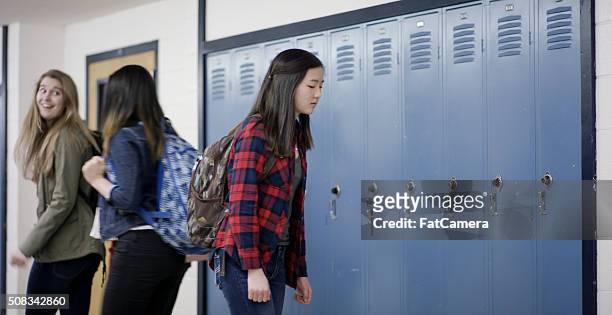 school bullying - aggression school stock pictures, royalty-free photos & images