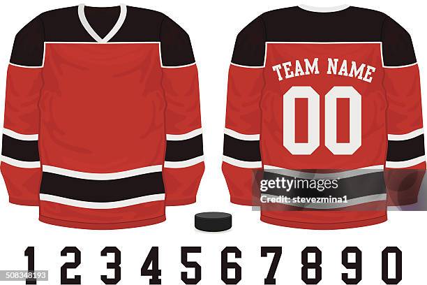 illustrations, cliparts, dessins animés et icônes de de hockey jersey - maillot de sport