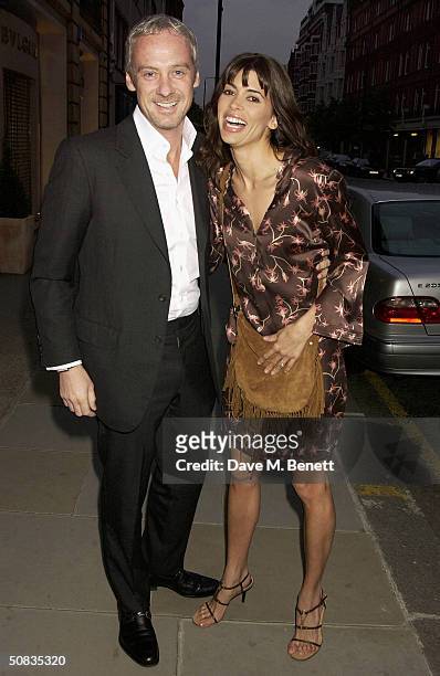 Anton Billen and Lisa B attend the opening of Italian fashion designer Roberto Cavalli's first standalone London store at it's Sloane Street premises...