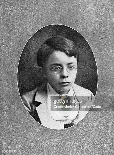 Oval portrait, headshot, of Theodore Roosevelt, Junior, as a boy, about 10 years old, 1897. .