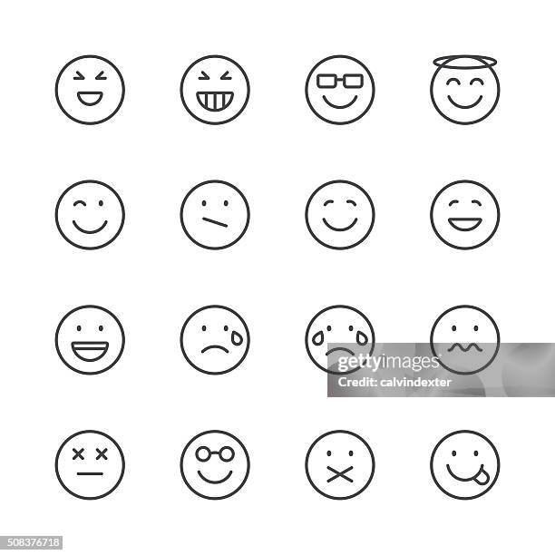 emoji-icons satz 3/schwarz-serie - sunglasses emoji stock-grafiken, -clipart, -cartoons und -symbole