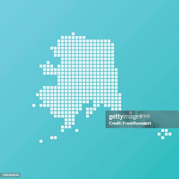 alaska map basic square pattern turquoise - rectangle border stock illustrations
