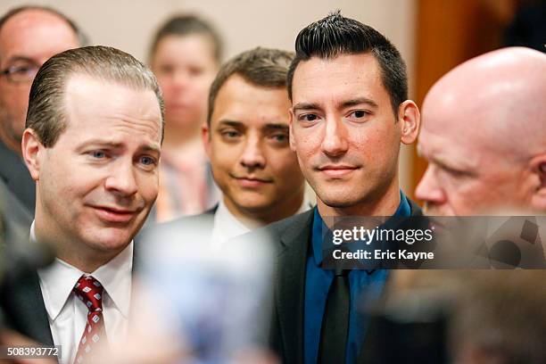 Attorney Jared Woodfill speaks to the media alongside client David Daleiden , a defendant in an indictment stemming from a Planned Parenthood video...