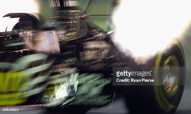 John Cowin drives his Top Fuel Dragster during the Australian Nitro Championships at the Western Sydney International Dragway on May 15, 2004 in...