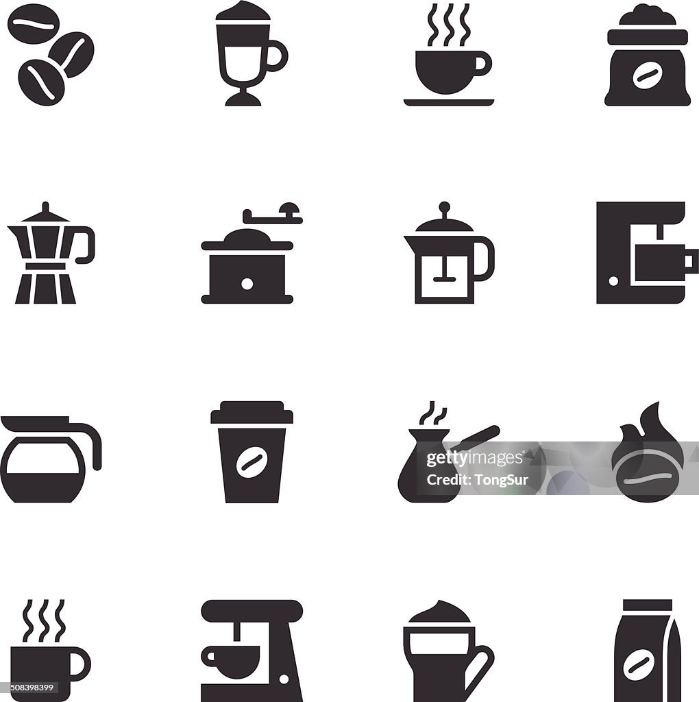Coffee Icons - Black